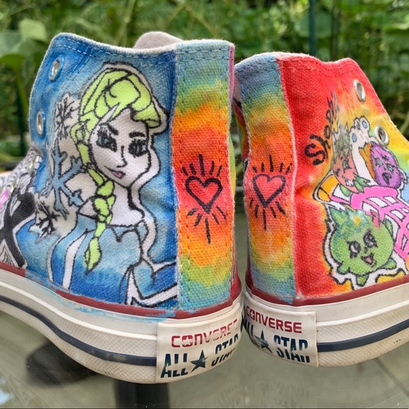 Personalized Girls “Hannah” Converse Sneakers - Picture 2 of 6